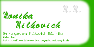 monika milkovich business card